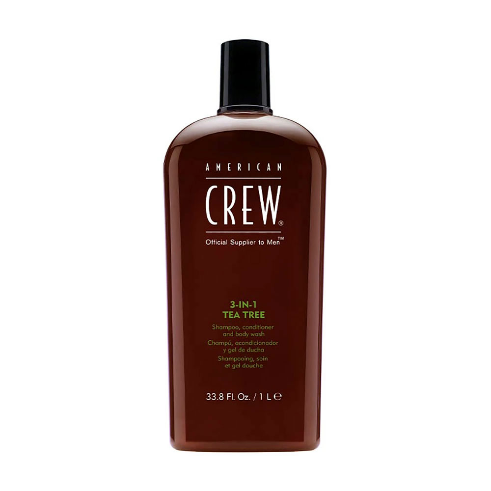 Засіб по догляду за волоссям та тілом American Crew 3-in-1 Tea Tree Shampoo, Conditioner and Body Wash Чайне дерево, чоловічий, 1 л