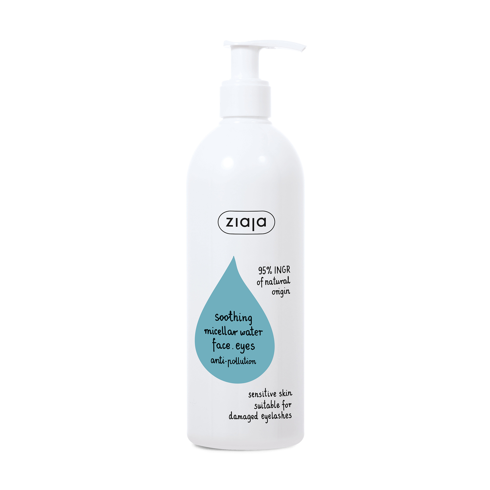 Заспокілива міцелярна вода Ziaja Soothing Micellar Water для чутливої шкіри обличчя, 390 мл