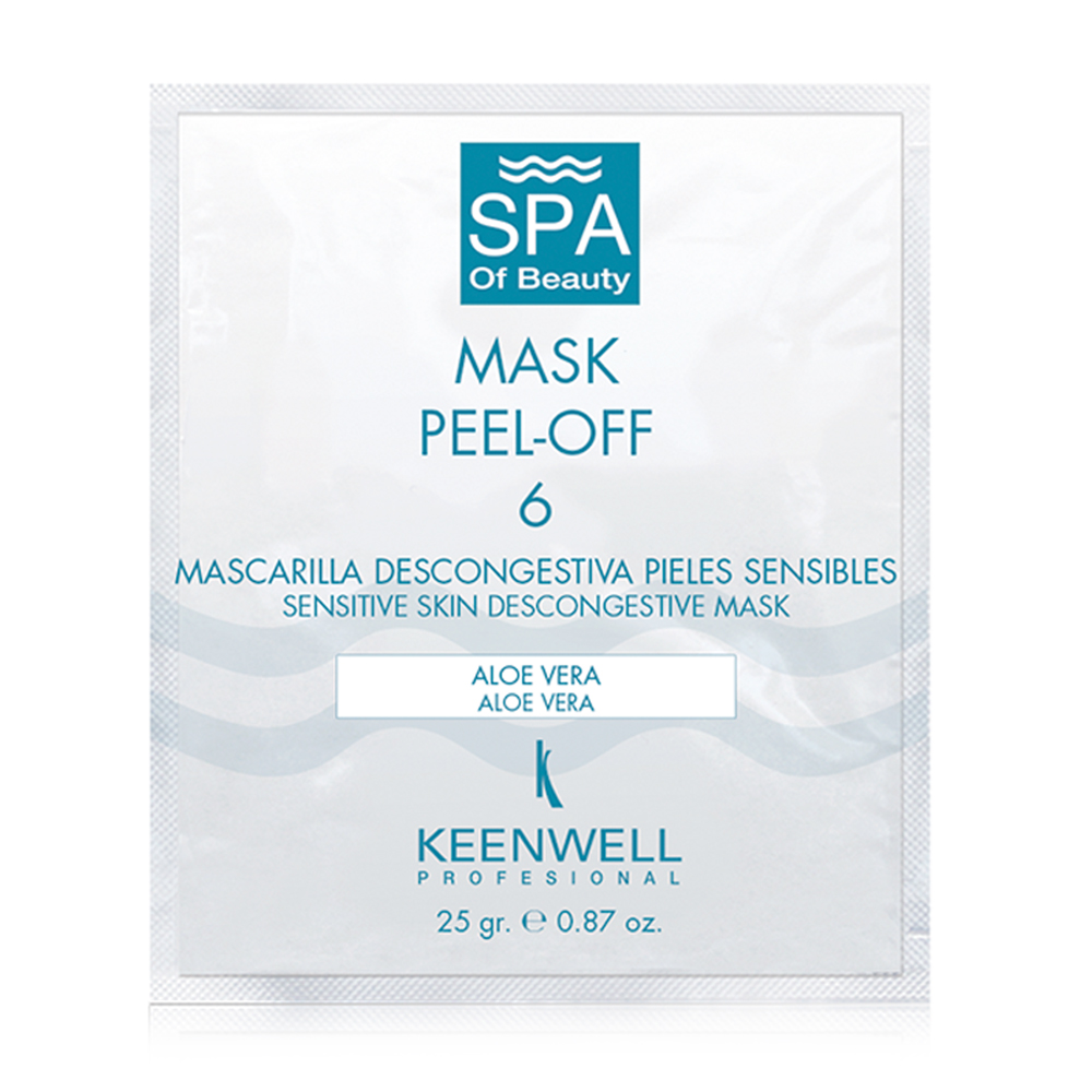 Заспокійлева альгінатна маска для чутливої шкіри обличчя Keenwell SPA Of Beauty-Mask Peel-Off 6 з алое вера, 25 г