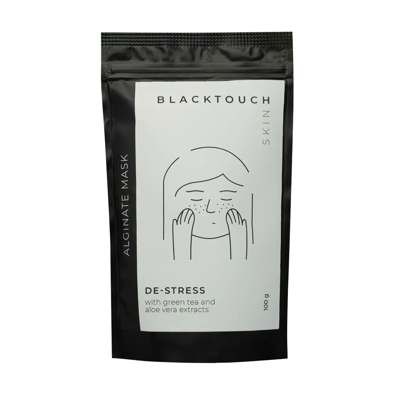 Заспокійлива альгінатна маска для обличчя BlackTouch Smart Alginate Mask з екстрактом зеленого чаю та алое вера, 100 г