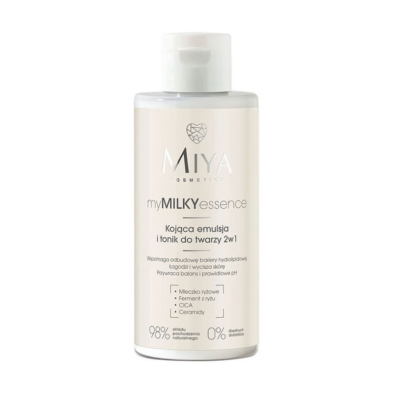 Заспокійлива емульсія та тонік для обличчя 2 в 1 Miya Cosmetics myMILKYessence, 150 мл
