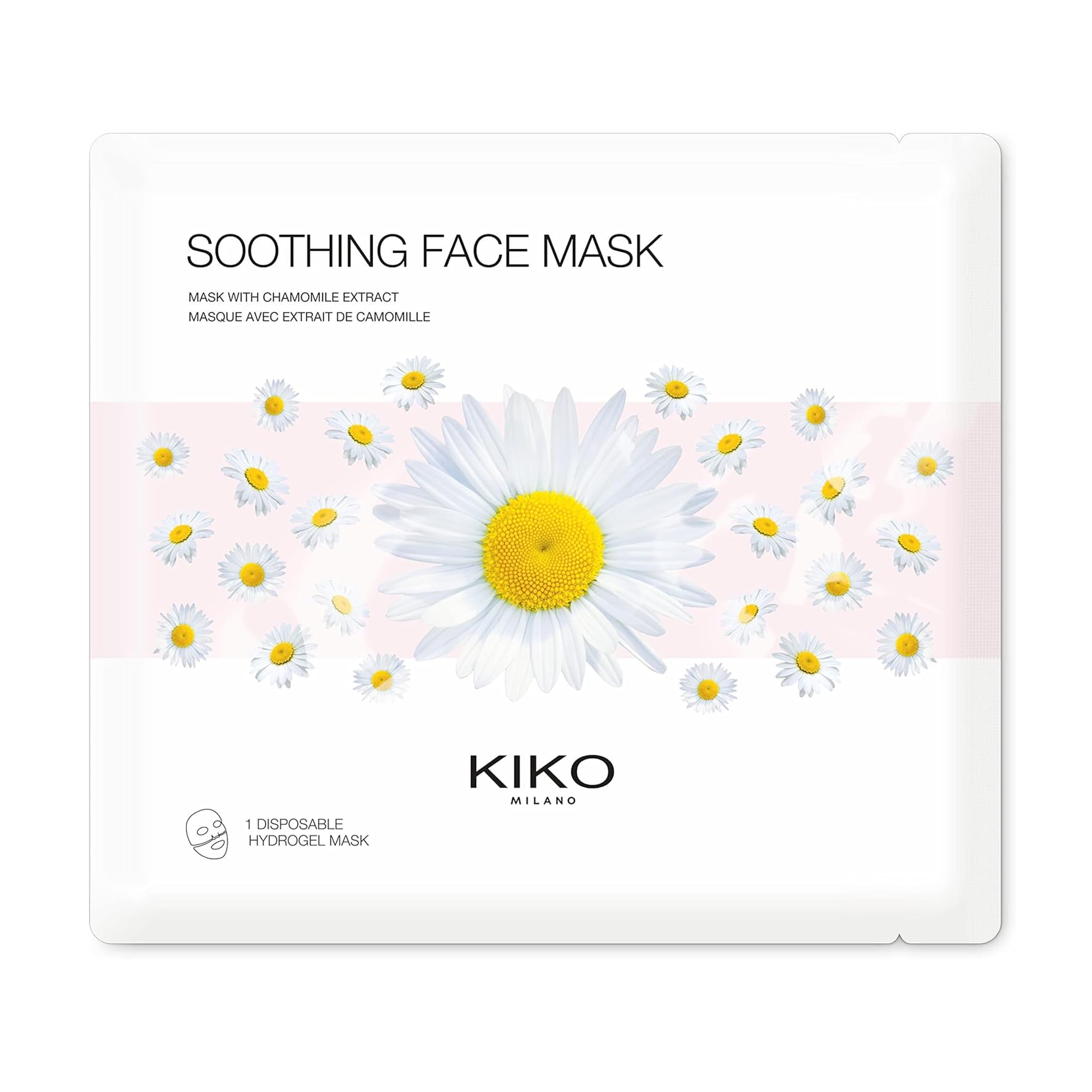 Заспокійлива гідрогелева маска для обличчя Kiko Milano Soothing Face Mask з екстрактом ромашки, 1 шт