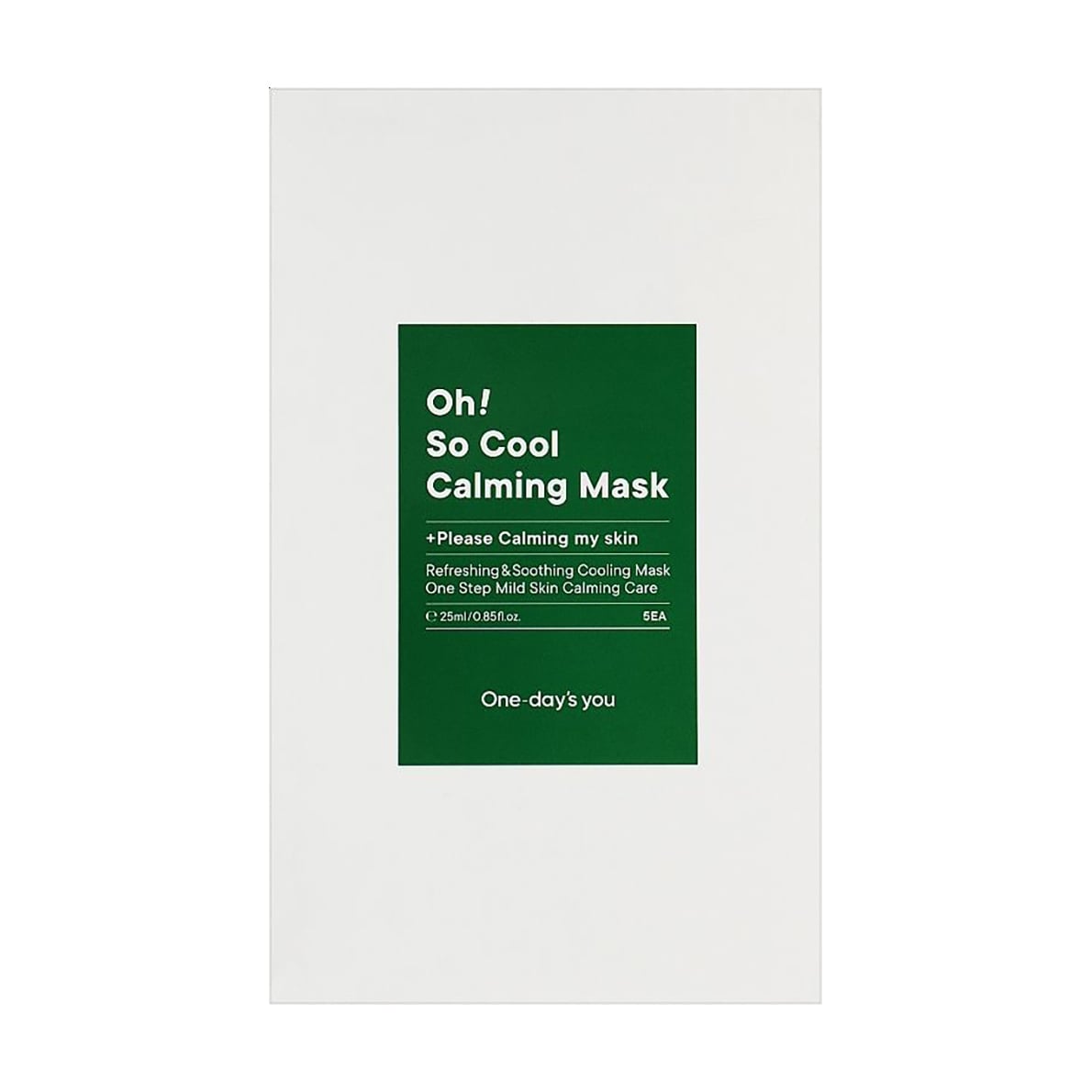 Заспокійлива маска для обличчя One-day's You Oh! So Cool Calming Mask, 5*25 мл