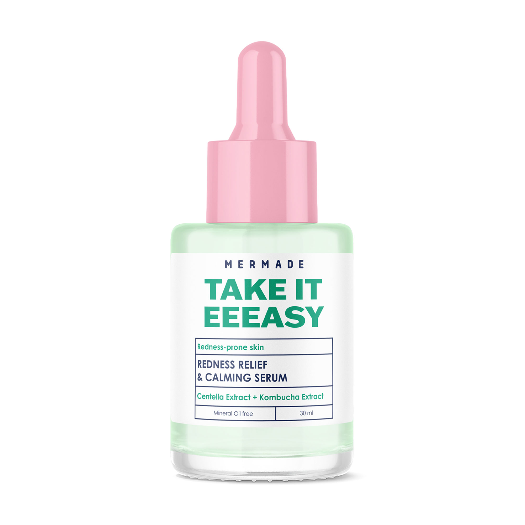 Заспокійлива сироватка для обличчя Mermade Take It Eeasy Redness Relief &amp; Calming Serum з центелою та екстрактом комбучі, 30 мл
