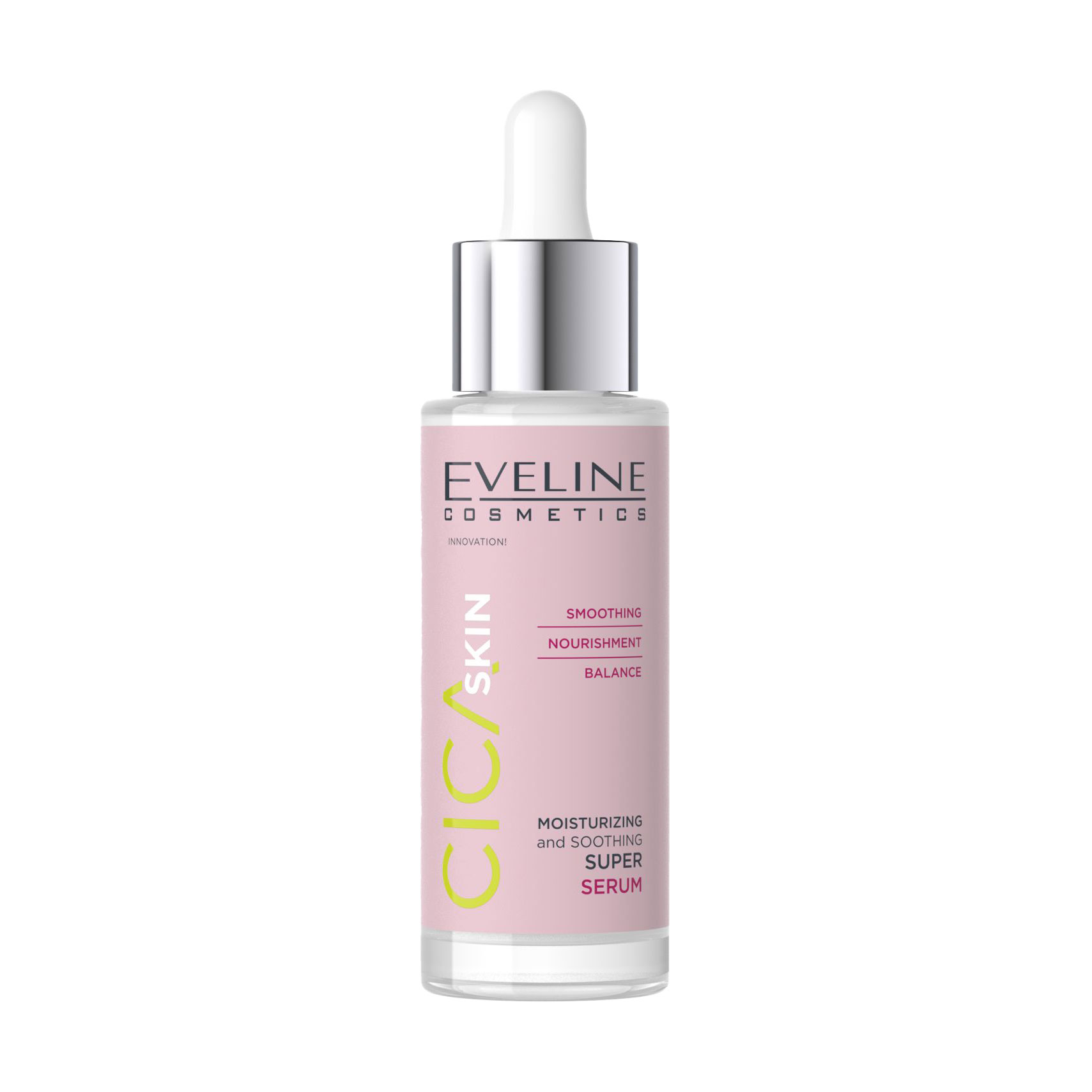 Заспокійлива та зволожувальна суперсироватка для обличчя Eveline Cosmetics Cica Skin Moisturizing And Soothing Super Serum, 30 мл