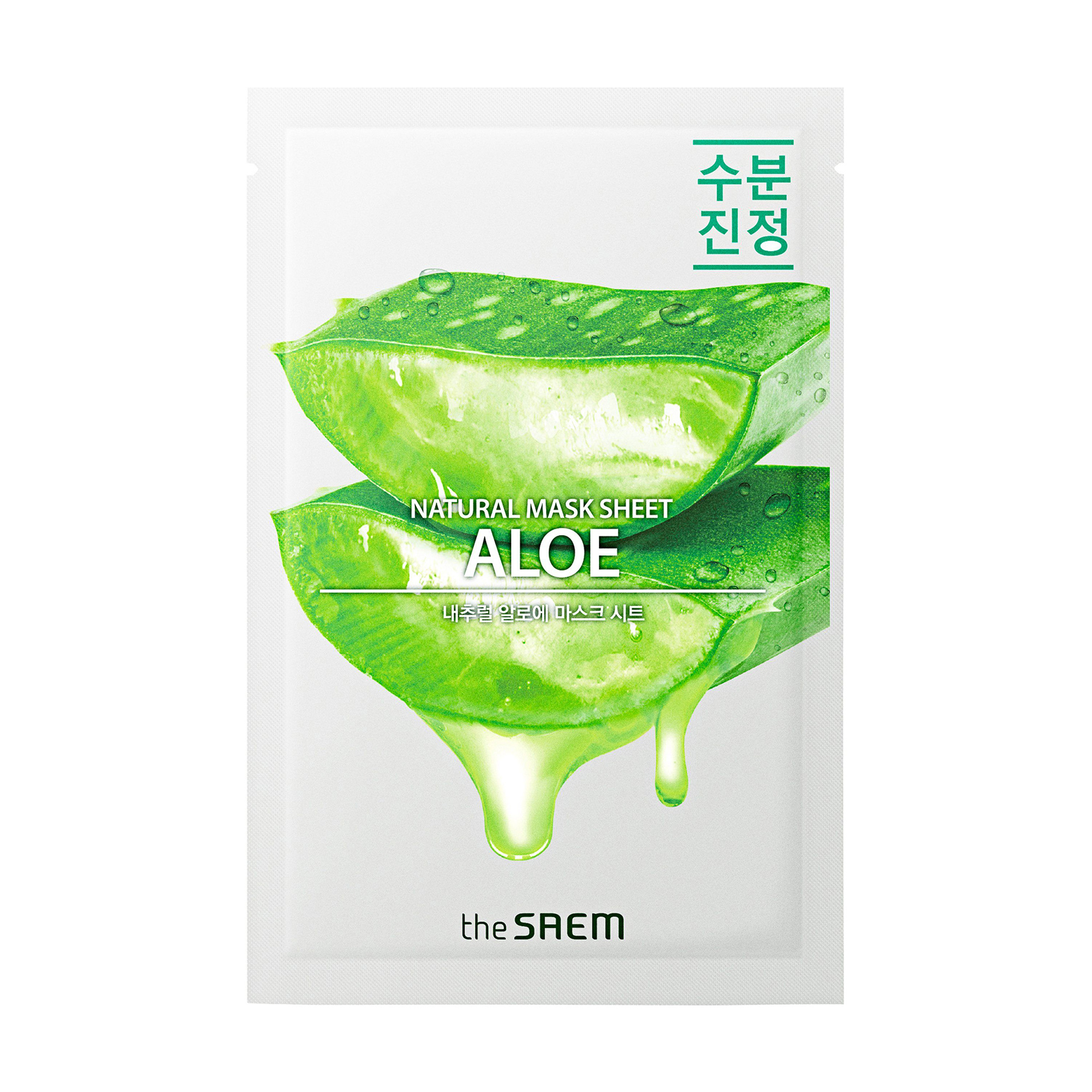 Заспокійлива тканинна маска для обличчя The Saem Natural Aloe Mask Sheet, 21 мл