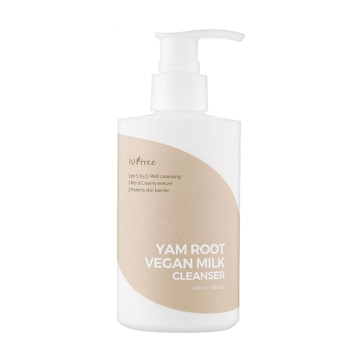 Заспокійливе очищувальне молочко для обличчя IsNtree Yam Root Vegan Milk Cleanser, 220 мл