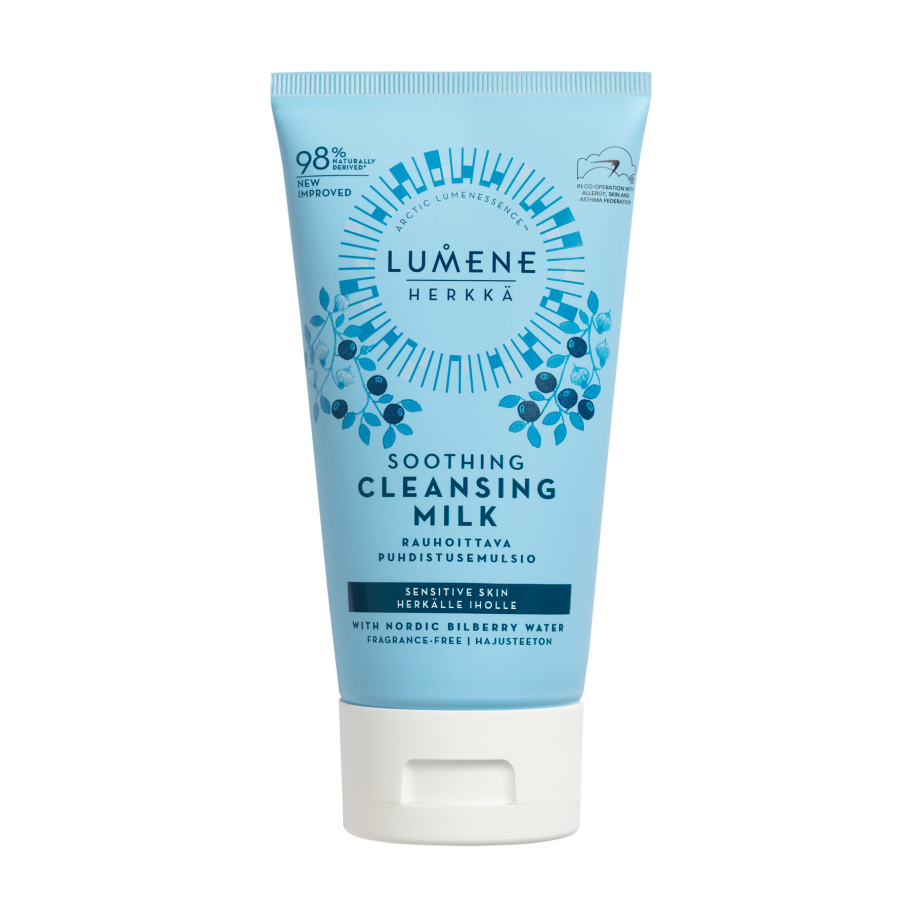 Заспокійливе очищувальне молочко для обличчя Lumene Herkka Sensitive Soothing Cleansing Milk, 150 мл