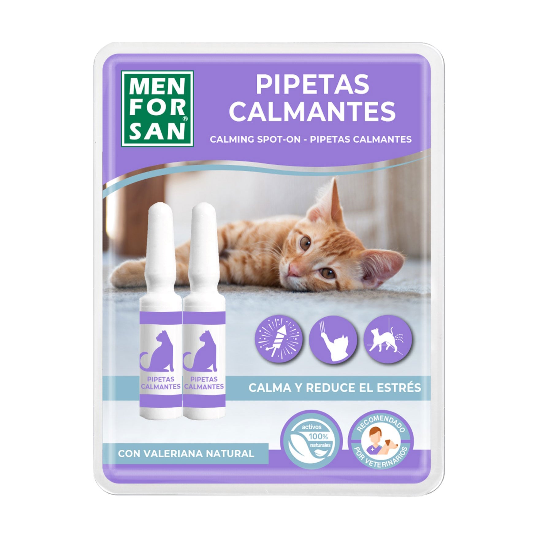 Заспокійливі краплі для котів Menforsan Calming Spot-On, 2*1 мл