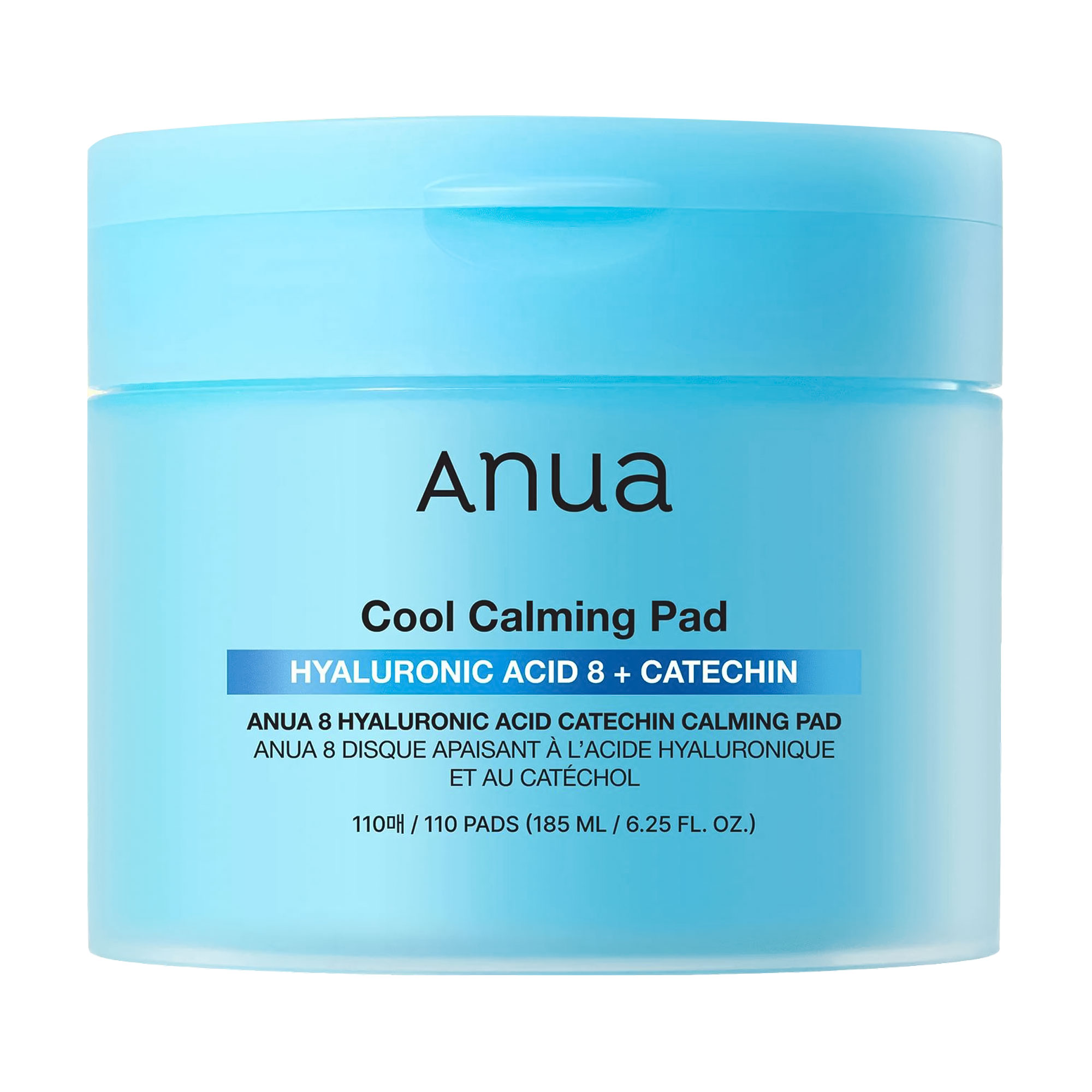 Заспокійливі пади для обличчя Anua Cool Calming Pad Hyaluronic Acid 8 + Catechin з гіалуроновою кислотою та катехіном, 110 шт