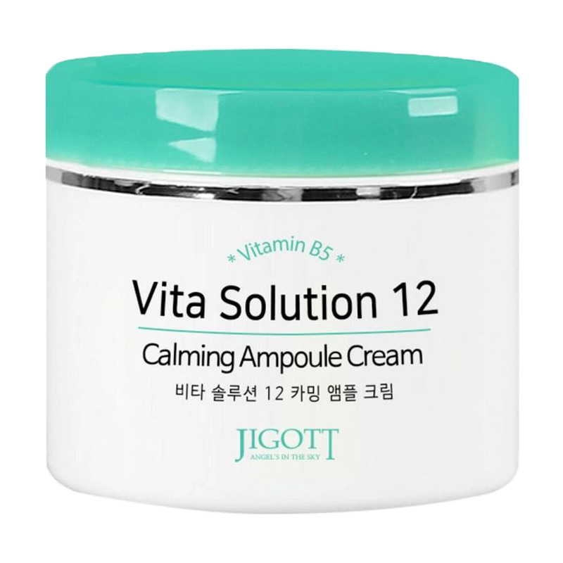 Заспокійливий ампульний крем для обличчя Jigott Vita Solution 12 Calming Ampoule Cream з вітаміном В5, 100 мл