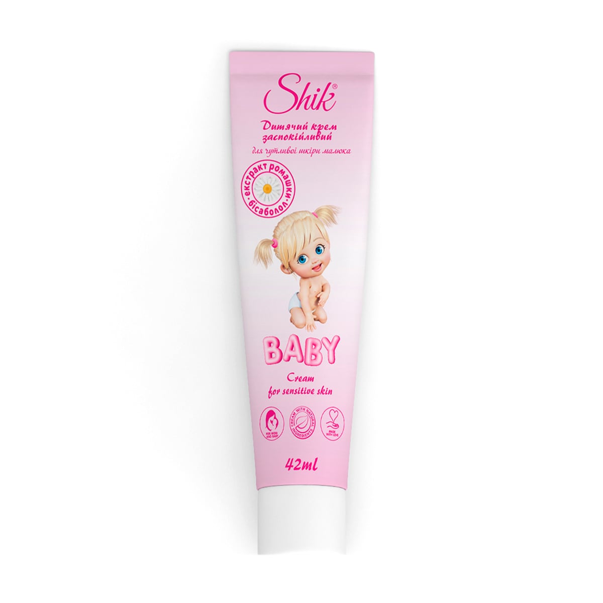 Заспокійливий дитячий крем Shik Baby Cream For Sensitive Skin з бісабололом та ромашкою, 42 мл