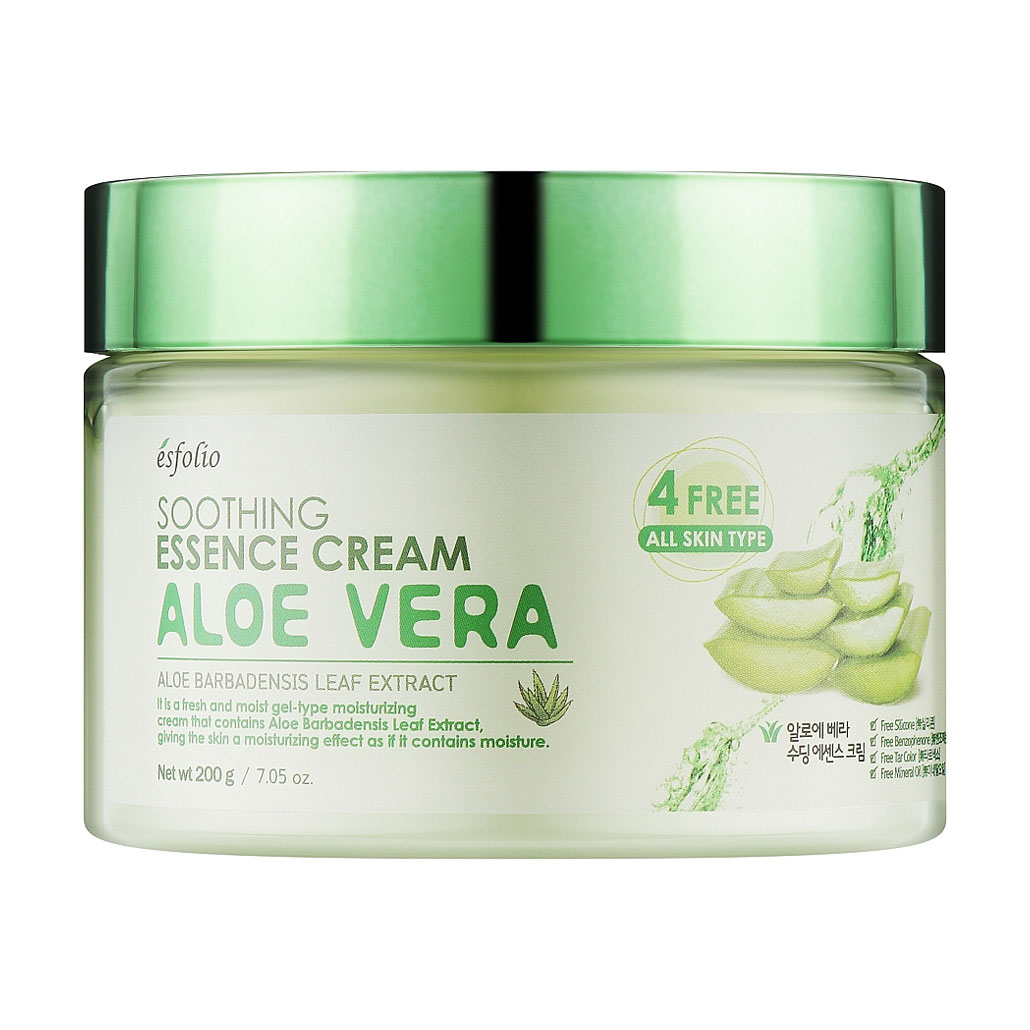 Заспокійливий крем для обличчя Esfolio Soothing Essence Cream Aloe Vera для всіх типів шкіри, з алое вера, 200 г