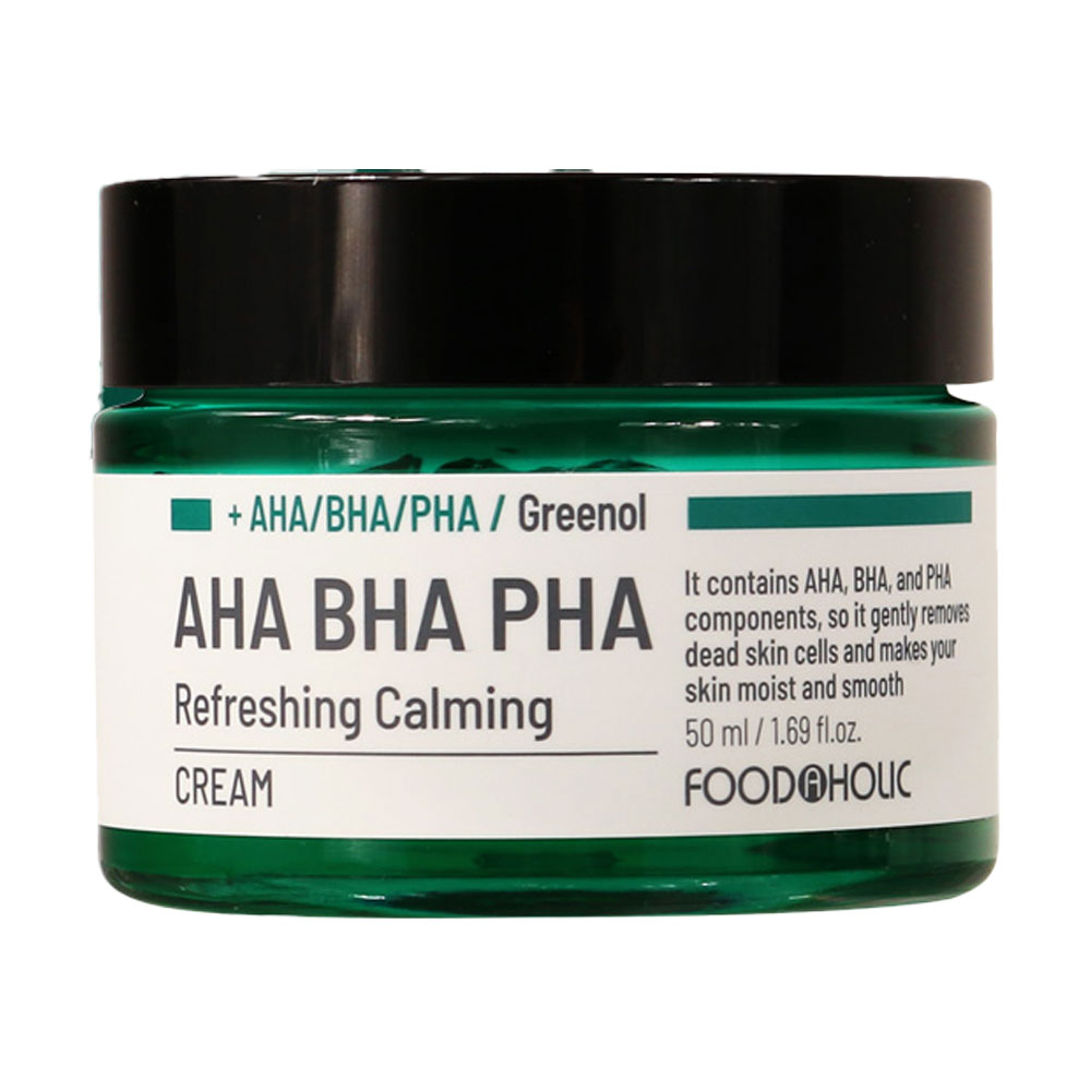 Заспокійливий крем для обличчя Food A Holic AHA BHA PHA Refreshing Calming Cream, 50 мл