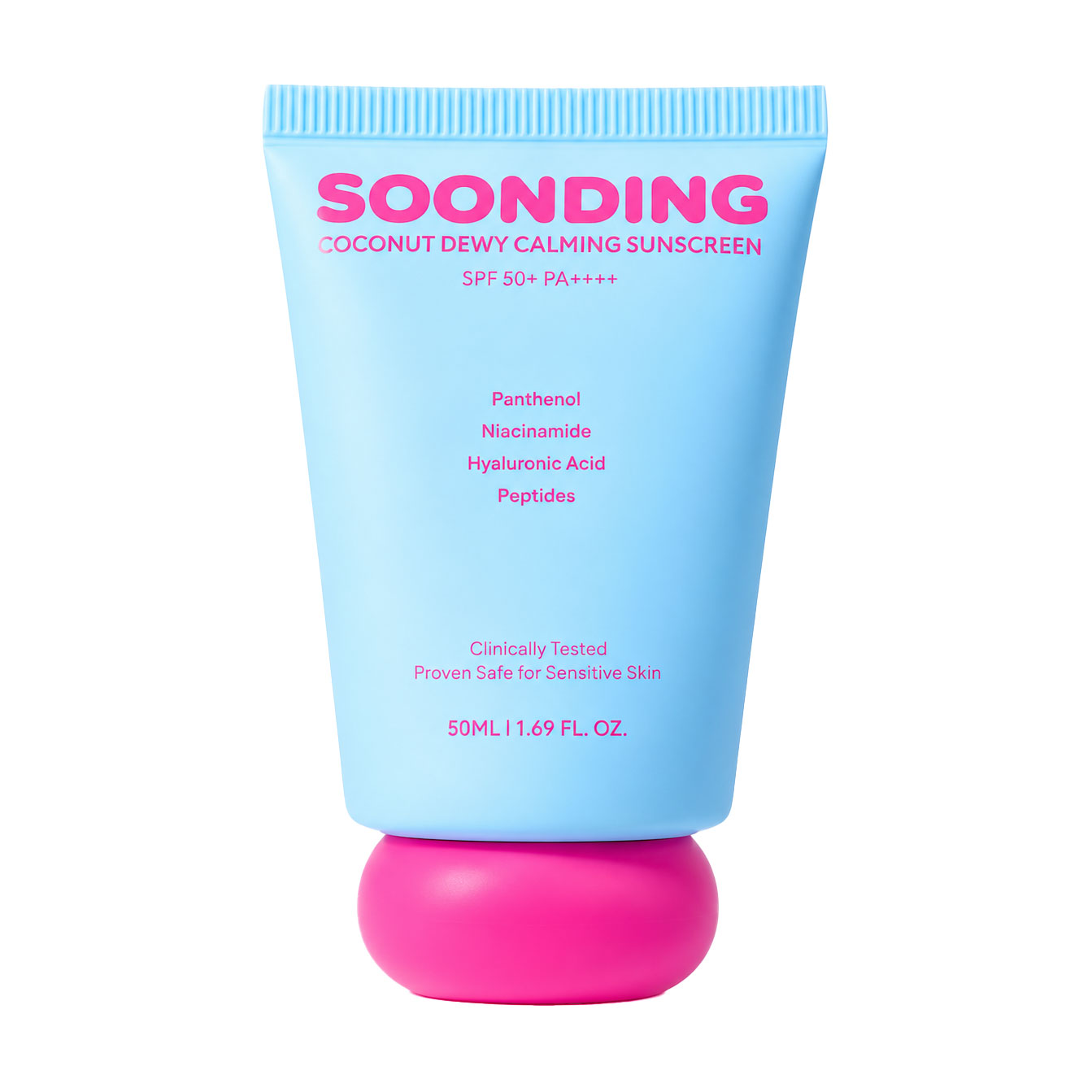 Заспокійливий сонцезахисний крем для обличчя SOONDING Coconut Dewy Calming Sunscreen, SPF 50+ PA++++, з кокосом, 50 мл