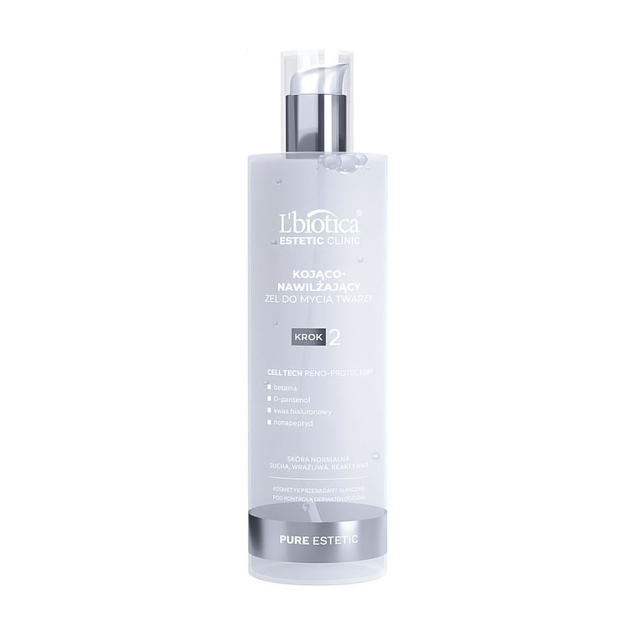 Заспокійливий та зволожувальний гель для вмивання обличчя L'biotica Estetic Clinic Pure Estetic Face Wash Gel, 200 мл