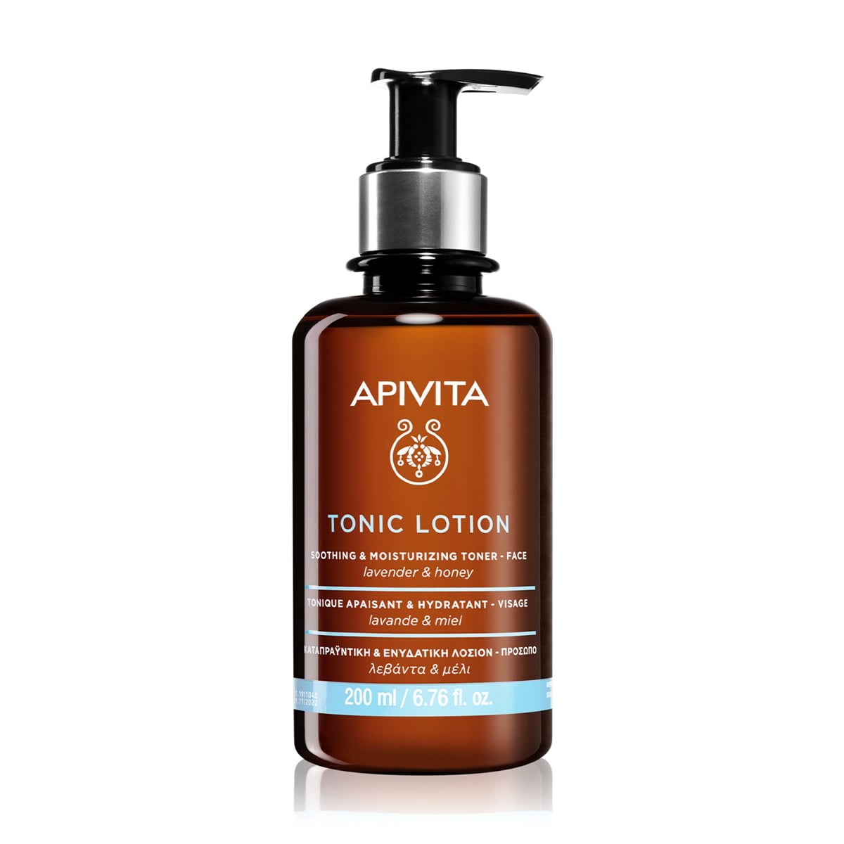Заспокійливий та зволожувальний тонік для обличчя Apivita Tonic Lotion Soothing &amp; Moisturizing Toner з лавандою та медом, 200 мл