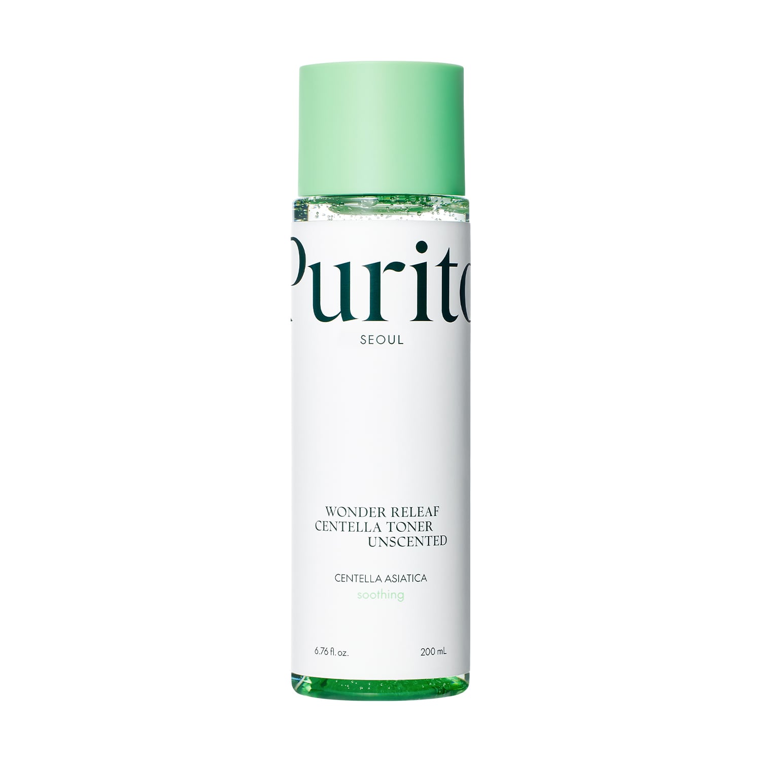 Заспокійливий тонер для обличчя Purito Seoul Wonder Releaf Centella Toner Unscented без олій, з центеллою азіатською, 200 мл