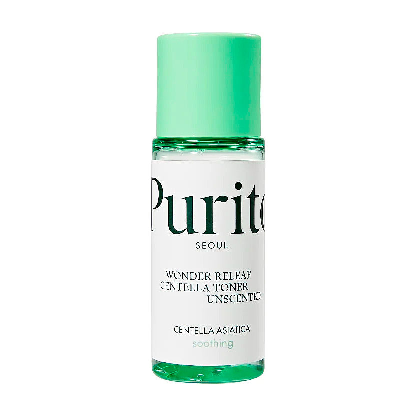 Заспокійливий тонер для обличчя Purito Seoul Wonder Releaf Centella Toner Unscented без олій, з центеллою азіатською, 30 мл