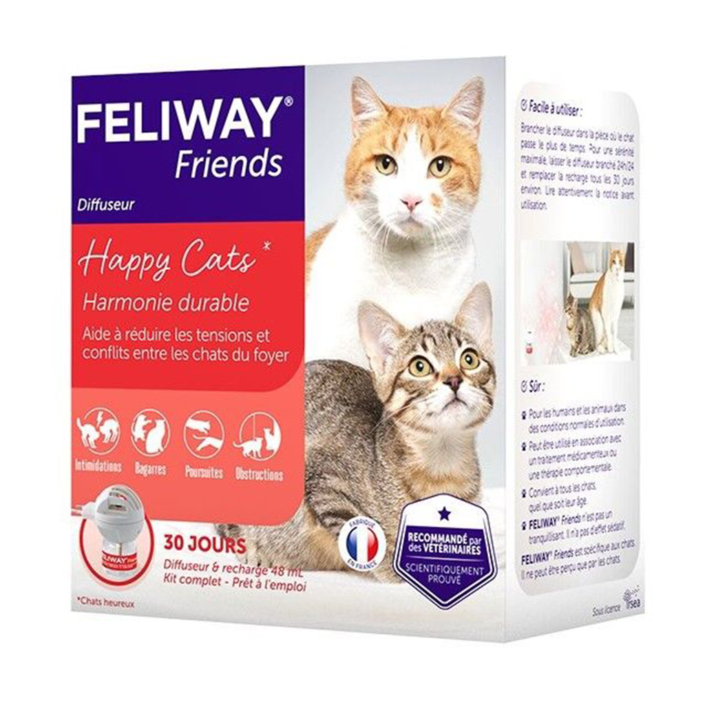 Заспокійливий засіб для котів Ceva Feliway Friends дифузор + змінний блок, 48 мл