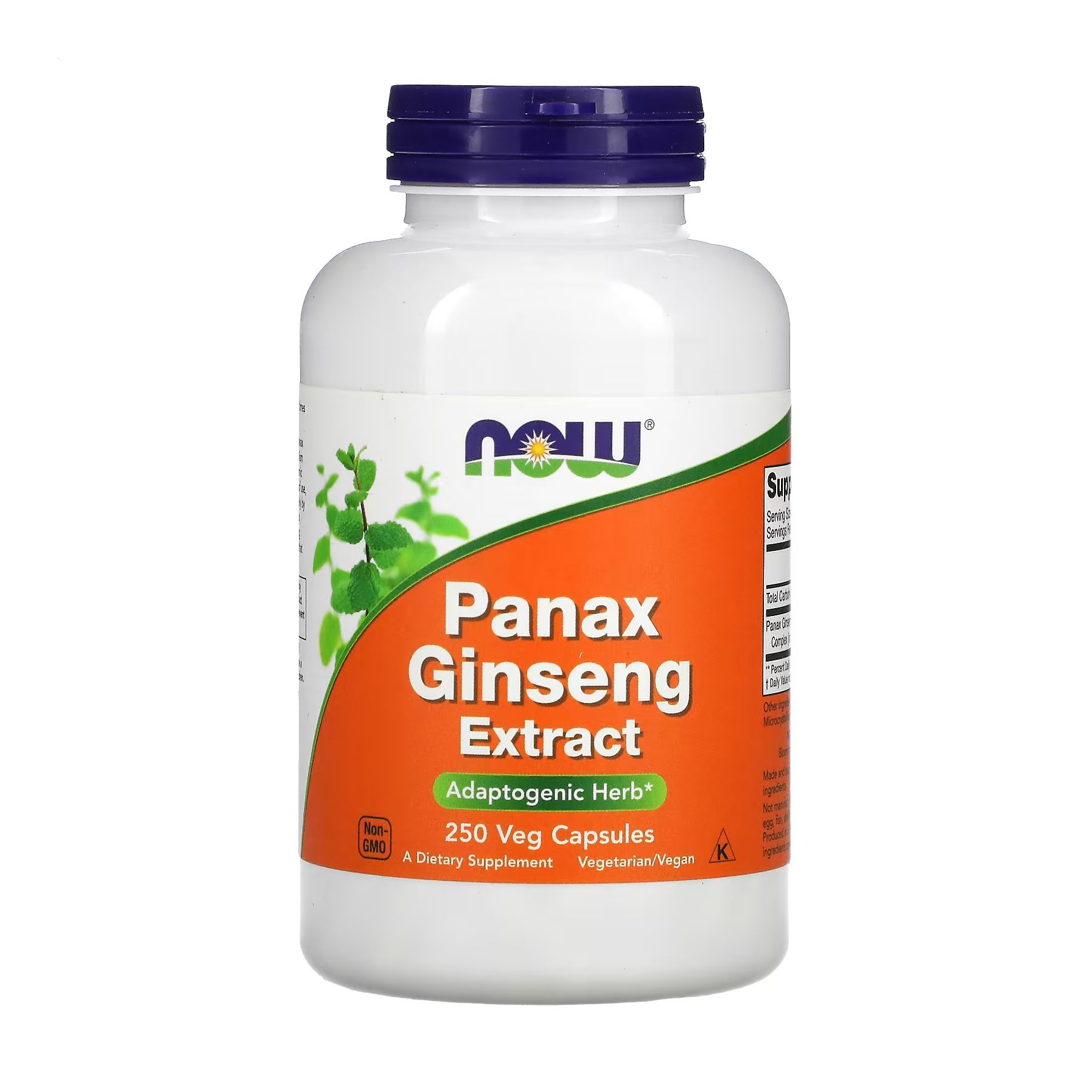 Женьшень NOW Foods Panax Ginseng 500 мг, 250 капсул