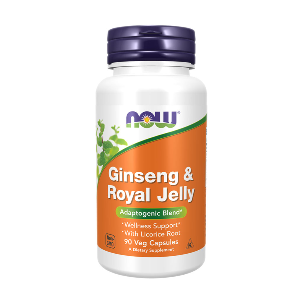 Женьшень та маточне молочко NOW foods Ginseng &amp; Royal Jelly, 90 капсул