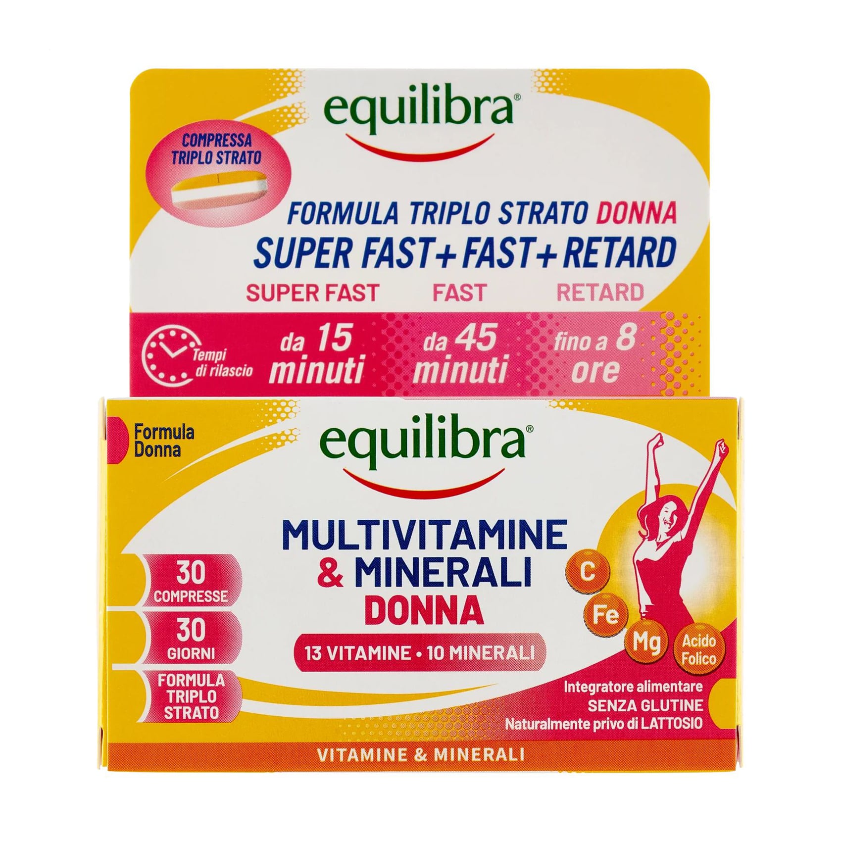 Жіночі мультивітаміни та мінерали equilibra Multivitamine &amp; Minerali Donna, 30 таблеток