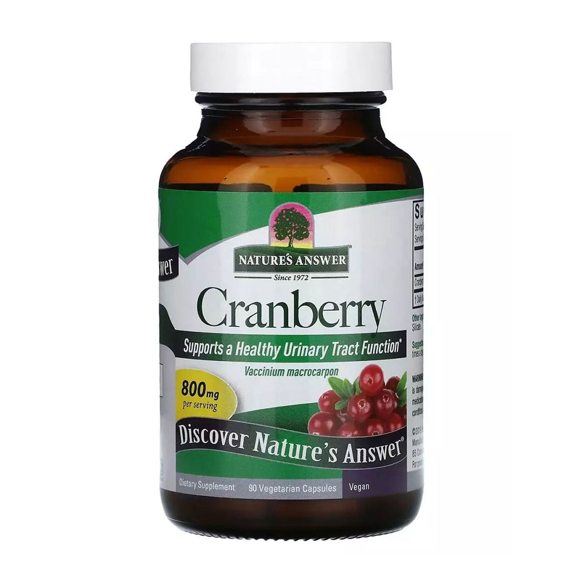 Журавлина Nature's Answer Cranberry, 800 мг, 90 вегетаріанських капсул