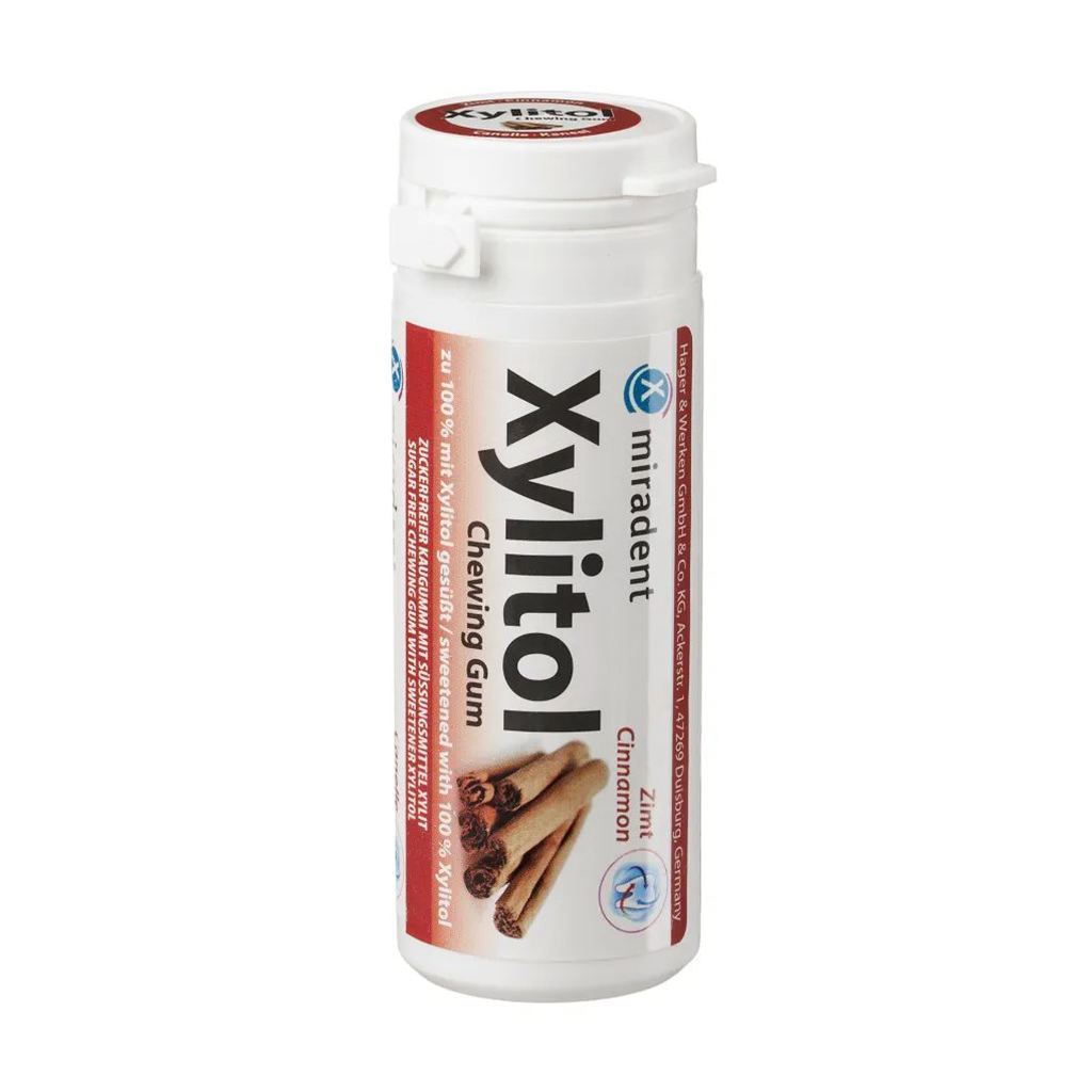Жувальна гумка Miradent Xylitol Chewing Gum Cinnamon Кориця, з ксилітолом, 30 шт