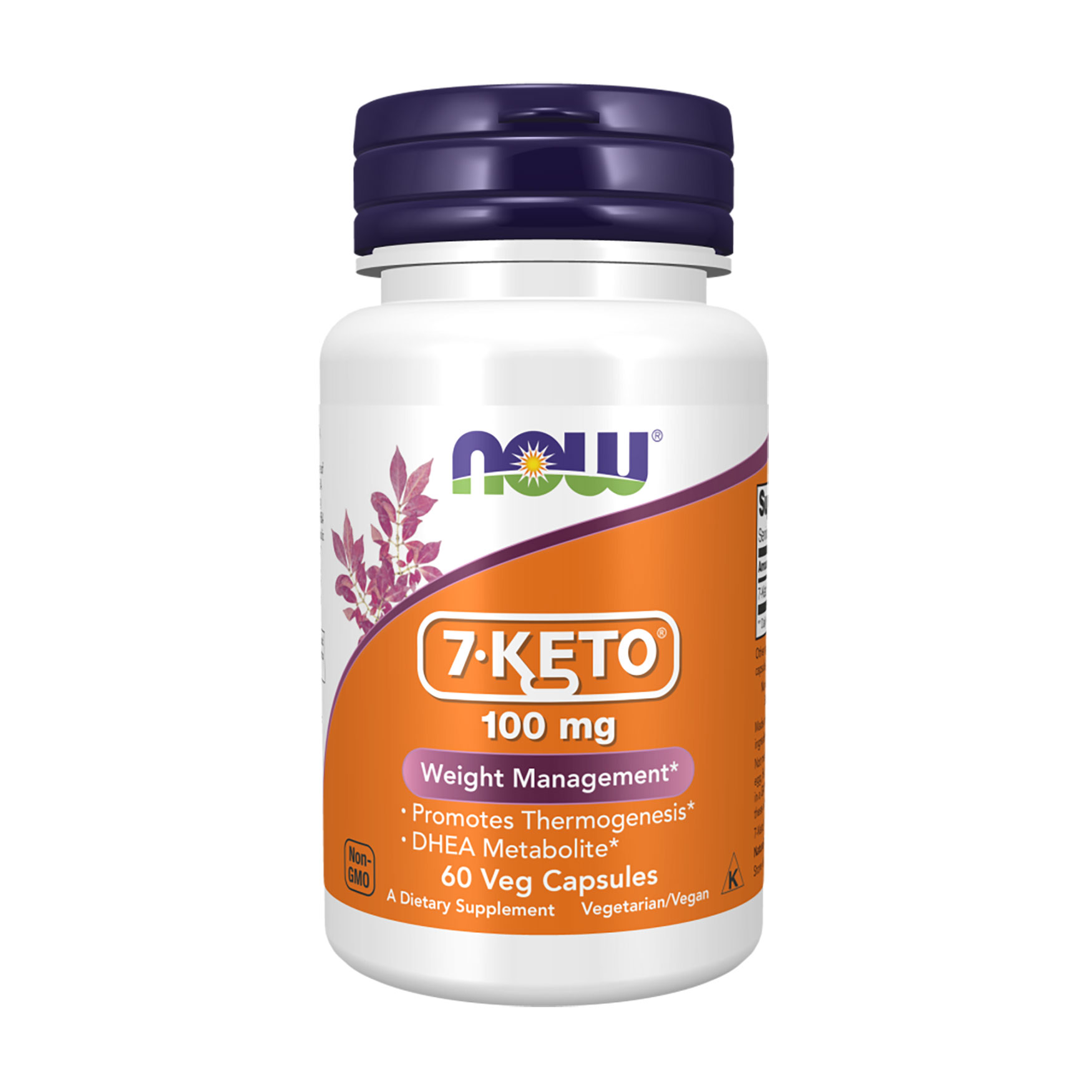 Жироспалювач NOW foods 7-KETO 7-Кето 100 мг, 60 капсул