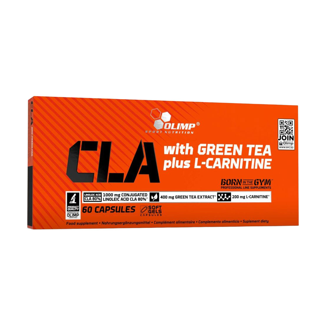 Жироспалювач Olimp Sport Nutrition CLA with Green Tea plus L-Carnitine, 60 капсул