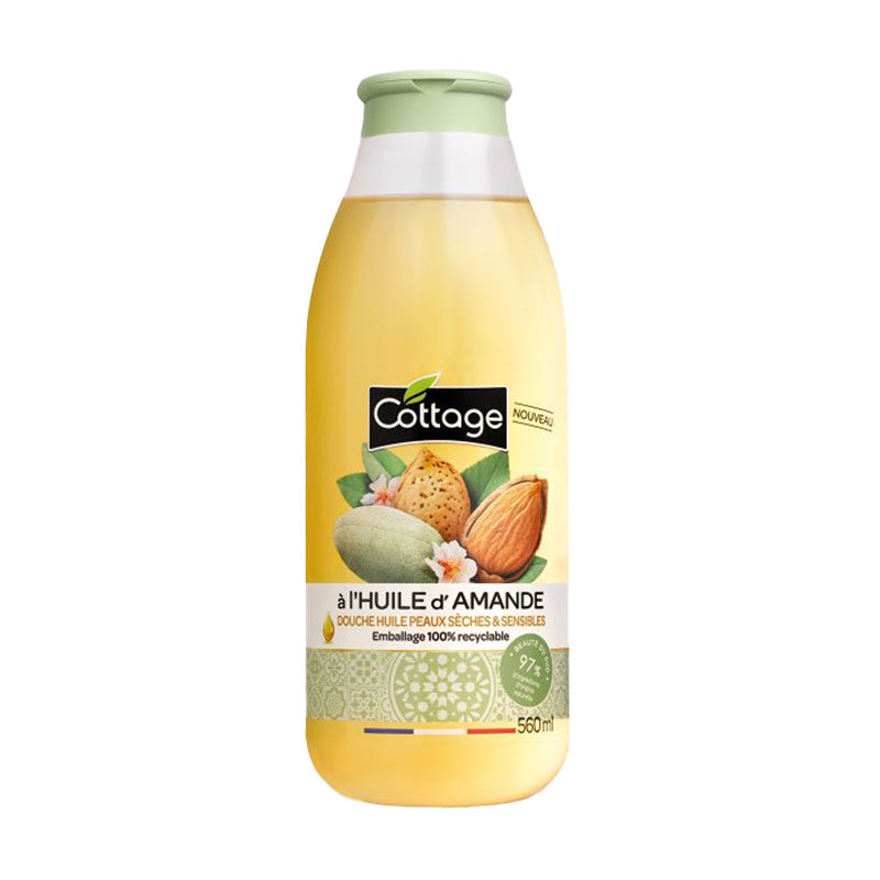 Живильна гель-олія для душу Cottage Almond Oil Shower, 560 мл