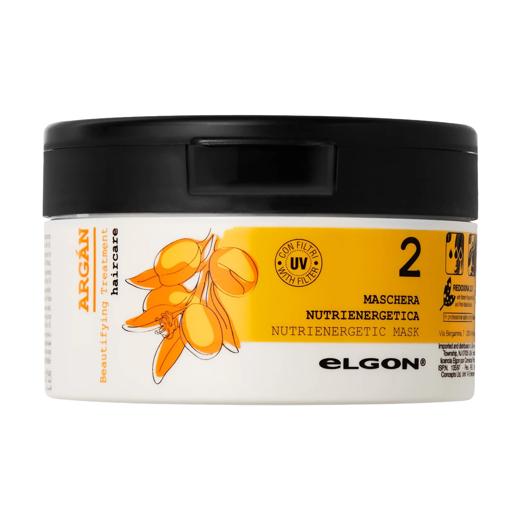 Живильна маска для волосся Elgon Argan Nutrienergetic Mask з аргановою олією, 250 мл