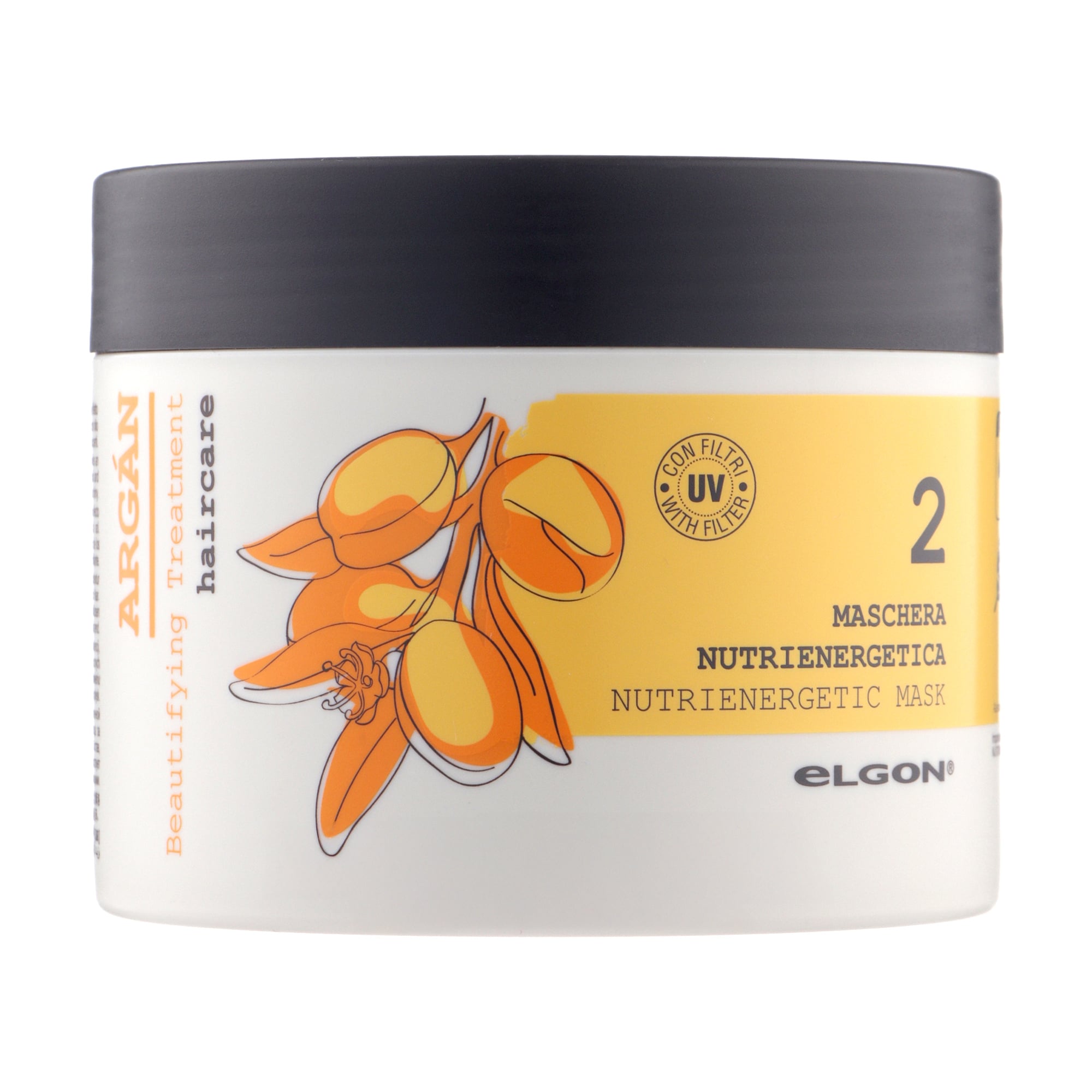 Живильна маска для волосся Elgon Argan Nutrienergetic Mask з аргановою олією, 500 мл