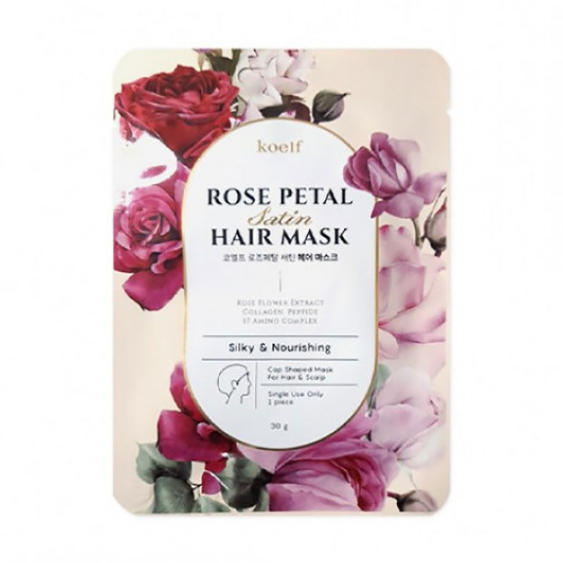 Живильна маска-шапочка для волосся Koelf Rose Petal Satin Hair Mask, 30 г