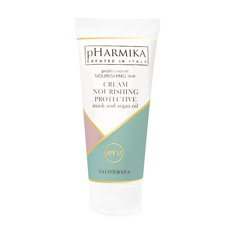 Живильний денний крем для обличчя pHarmika Cream Nourishing Protective SPF 15 з норковою та аргановою олією, 150 мл