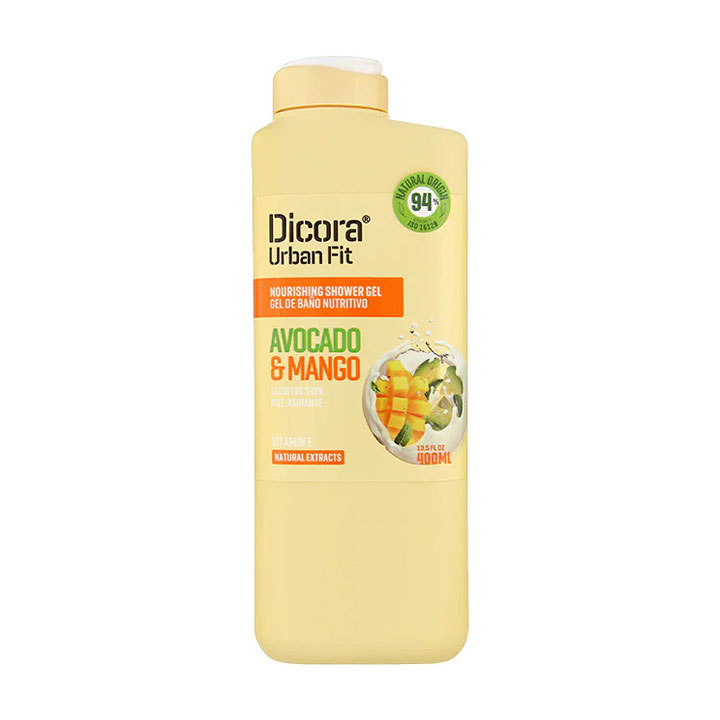 Живильний гель для душу Dicora Urban Fit Манго та авокадо, з вітаміном Е, 400 мл