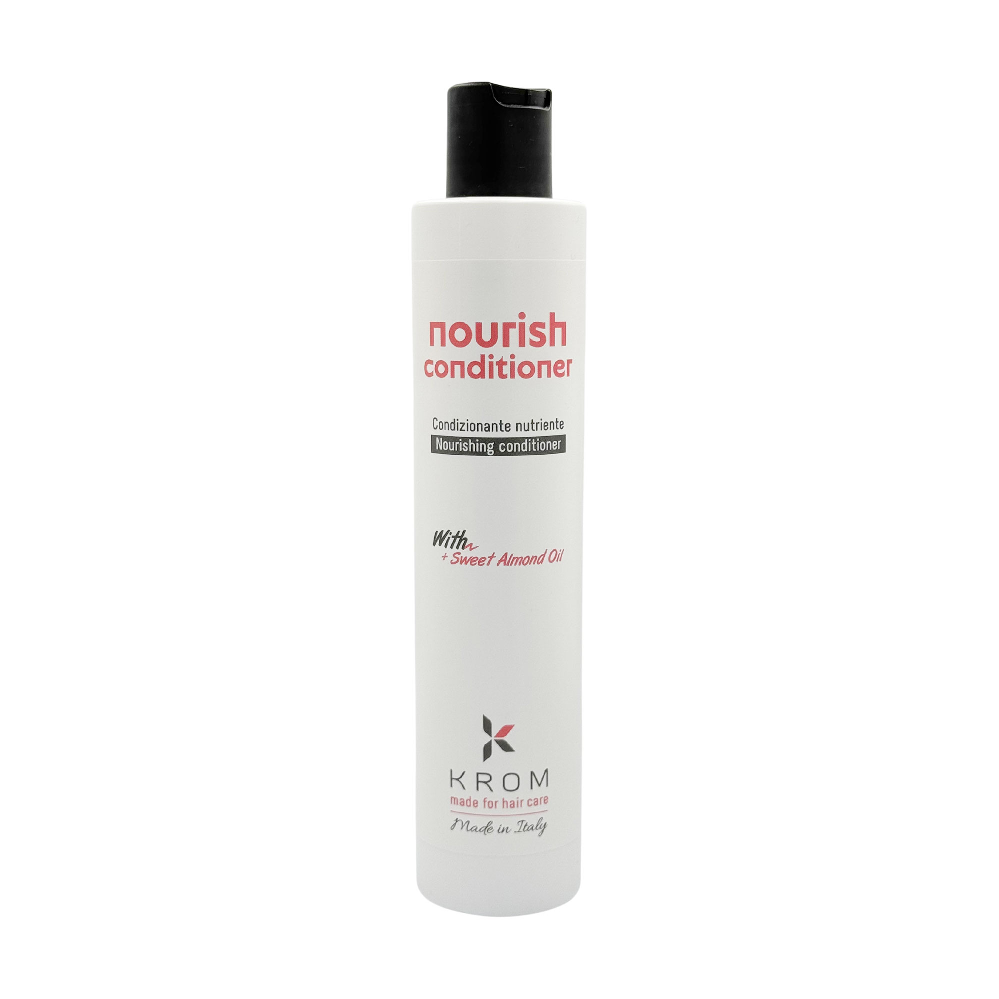Живильний кондиціонер для волосся Krom Nourish Conditioner з екстрактом солодкого мигдалю, 250 мл