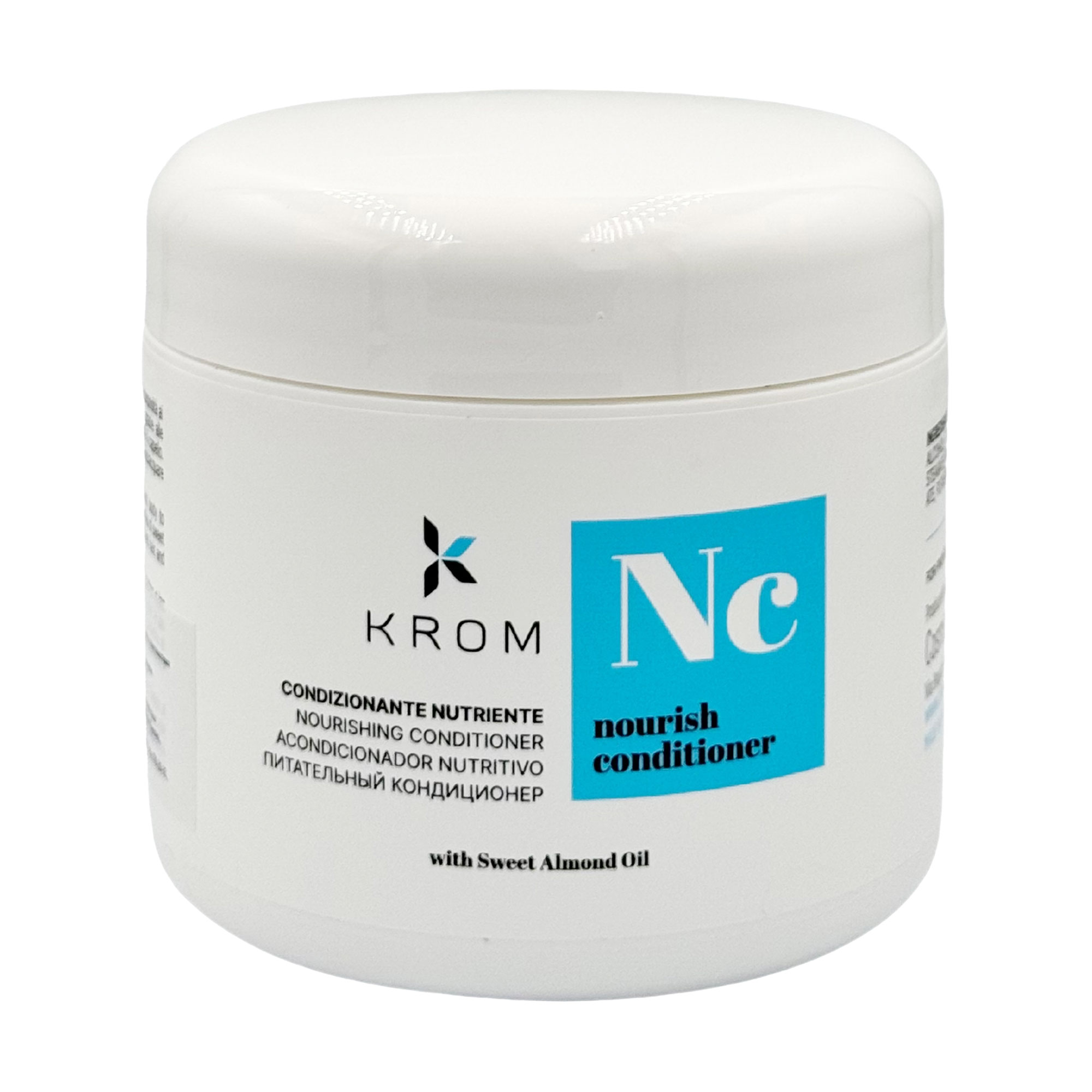 Живильний кондиціонер для волосся Krom Nourish Conditioner з екстрактом солодкого мигдалю, 500 мл