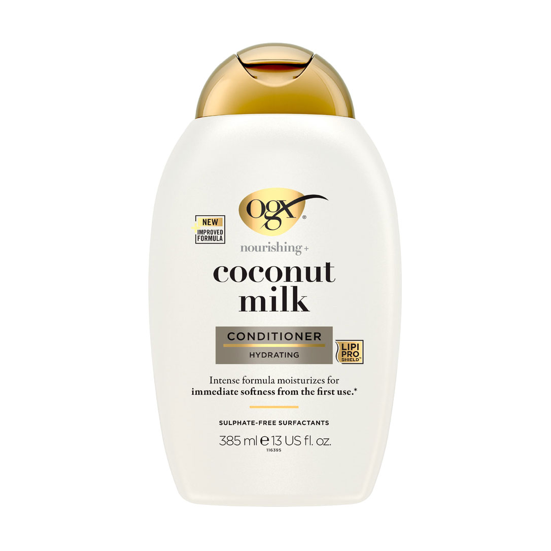 Живильний кондиціонер для волосся OGX Nourishing + Coconut Milk Conditioner з кокосовим молоком, 385 мл