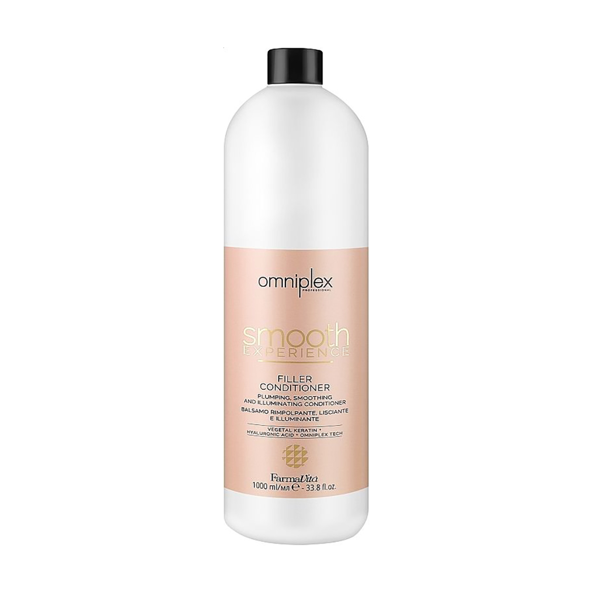 Живильний кондиціонер FarmaVita Omniplex Smooth Experience Filler Conditioner для розгладження та відновлення волосся, 1 л