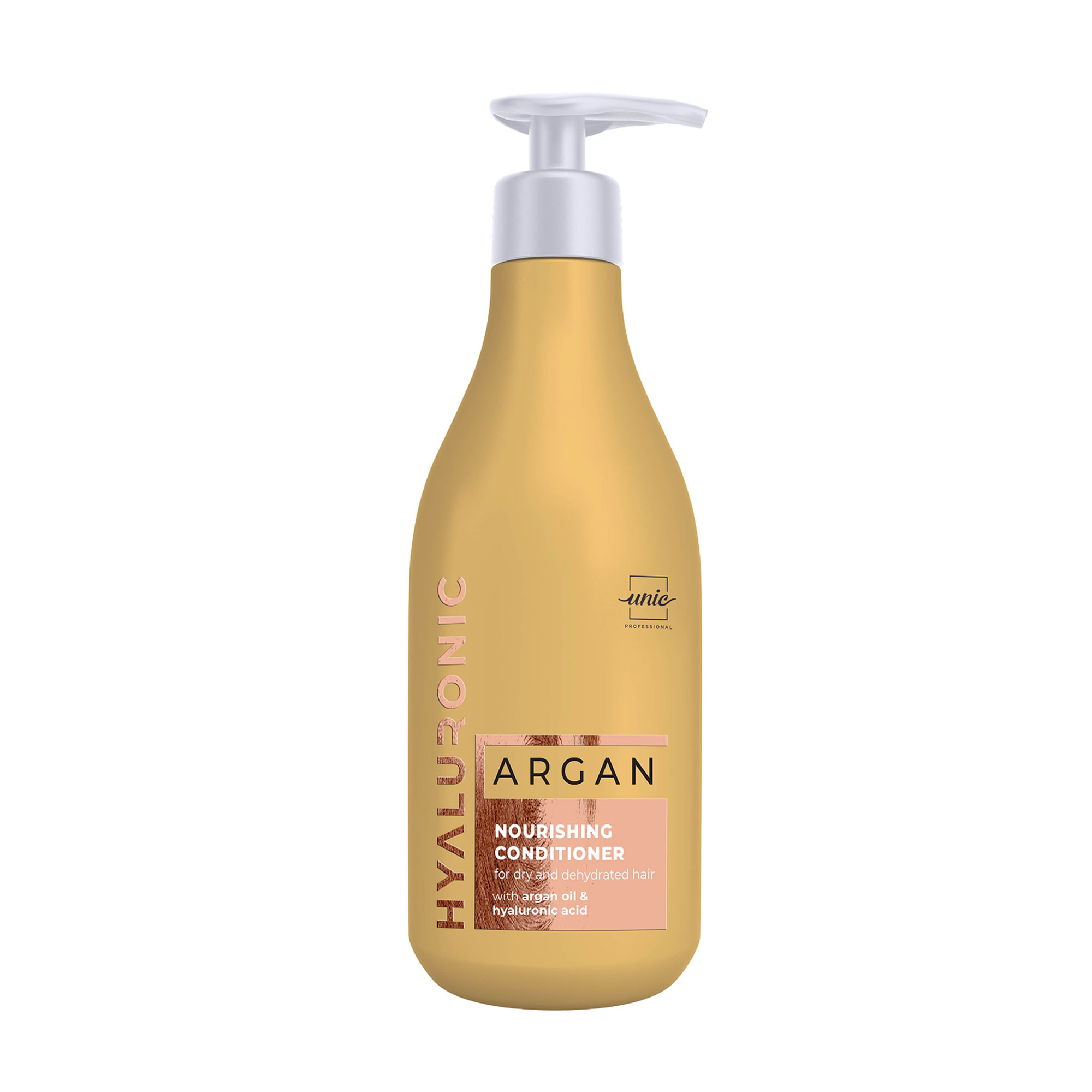 Живильний кондиціонер Unic Hyaluronic Argan Nourishing Conditioner для сухого та зневодненого волосся, 500 мл