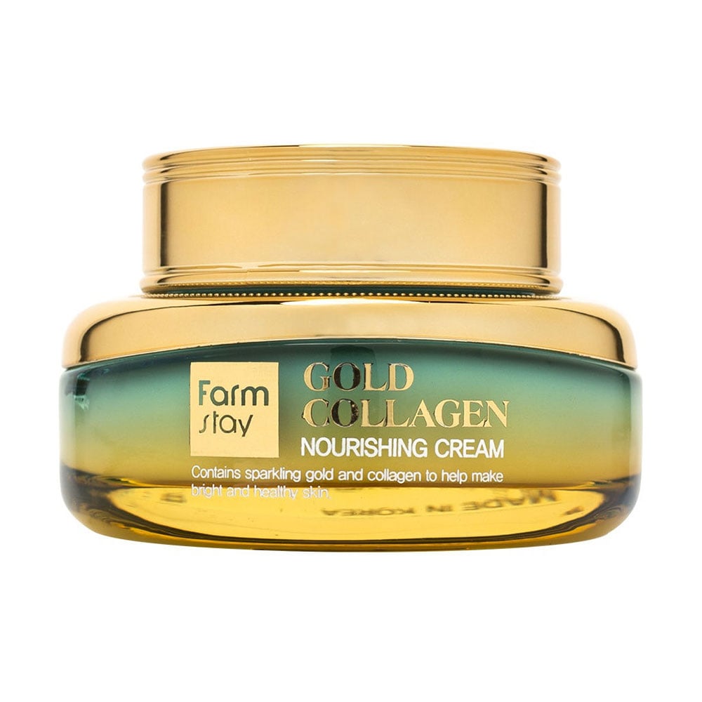 Живильний крем для обличчя FarmStay Gold Collagen Nourishing Cream з золотом та колагеном, 55 мл