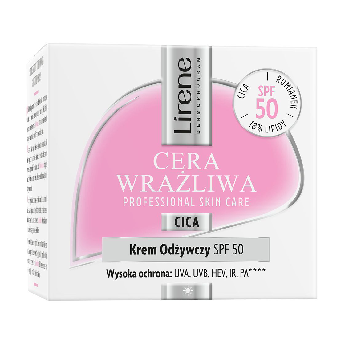 Живильний крем для обличчя Lirene Sensitive Skin Nourishing Cream SPF 50, 50 мл