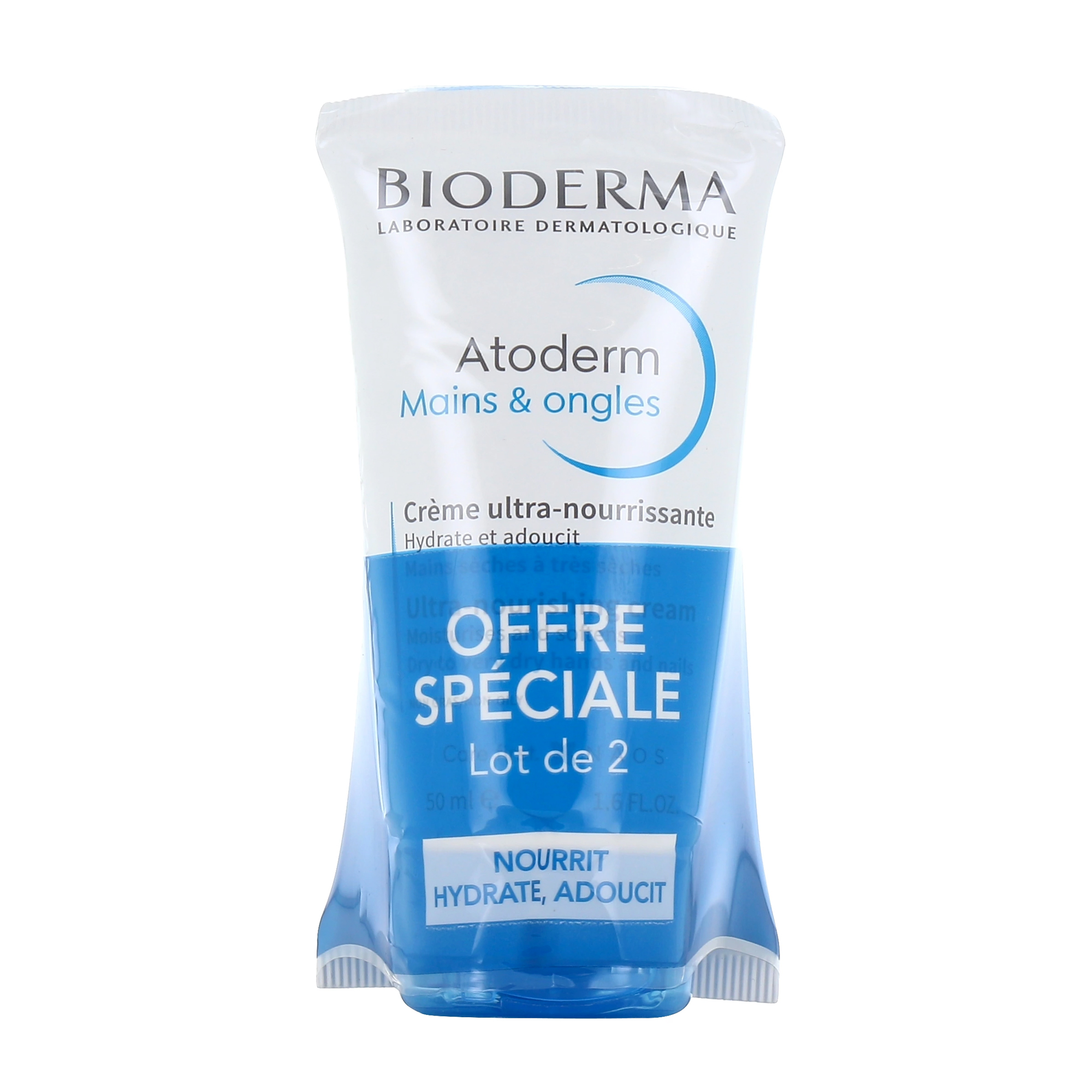 Живильний крем для рук Bioderma Atoderm Mains &amp; Ongles Ulra-Nourishing Hand Cream, 2*50 мл