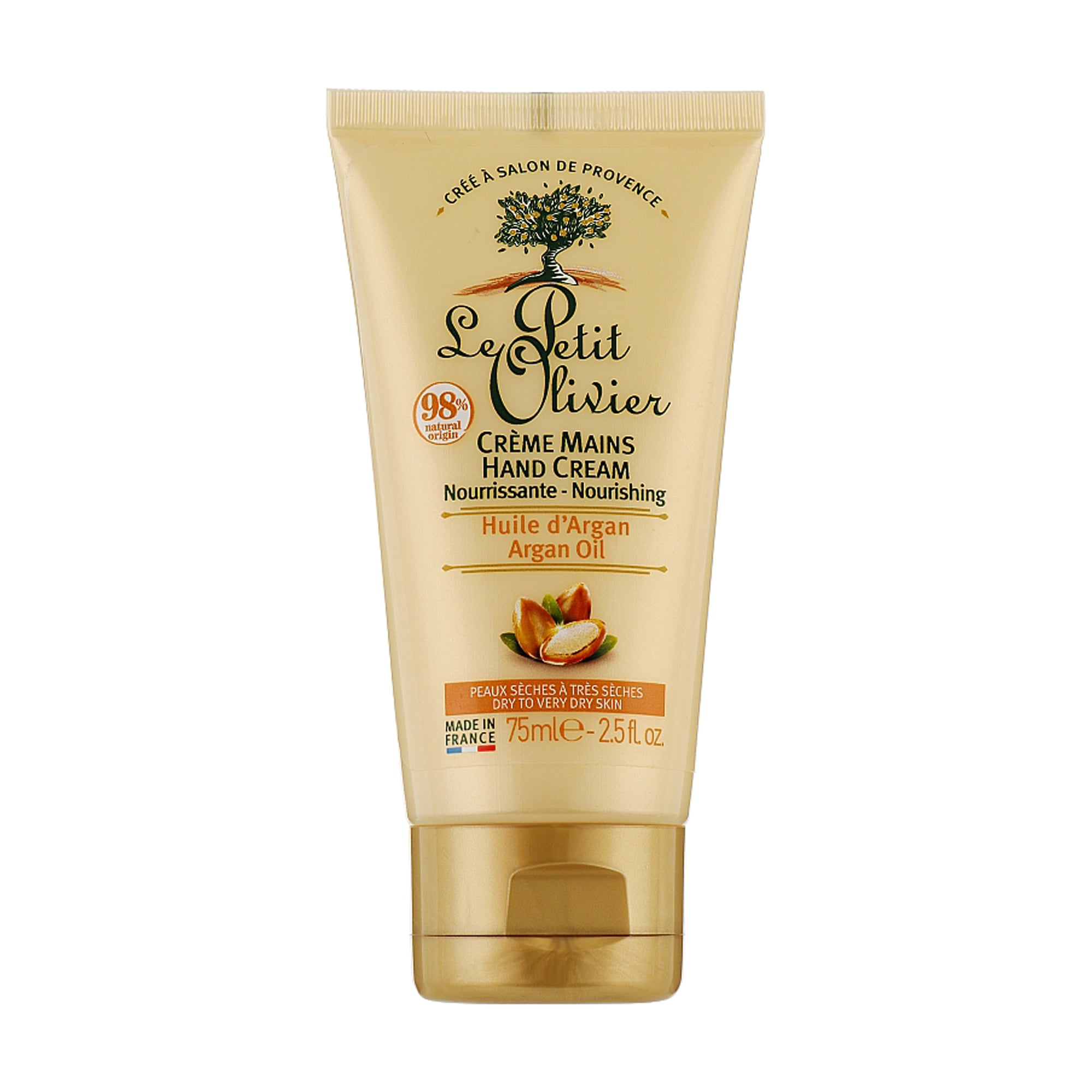 Живильний крем для рук Le Petit Olivier Organic Care Hand Cream з аргановою олією, 75 мл