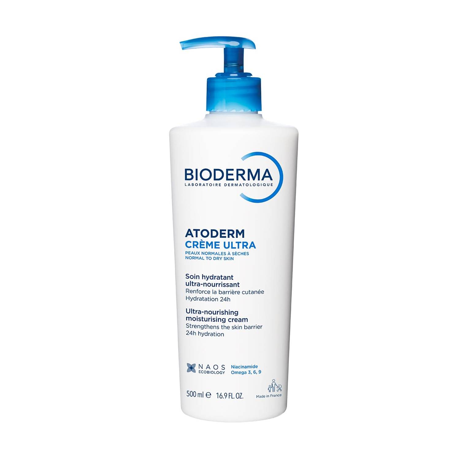 Живильний крем для тіла Bioderma Atoderm Ultra-Nourishing Cream для нормальної та сухої чутливої шкіри, 500 мл