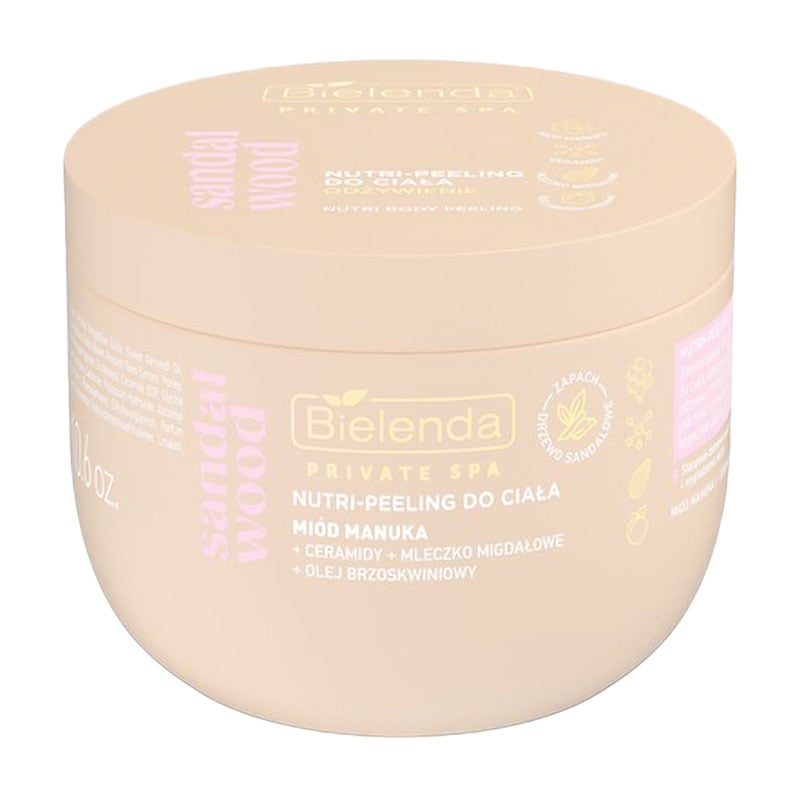 Живильний пілінг для тіла Bielenda Private Spa Sandal Wood Nutri Body Peeling Сандалове дерево, із медом манука, 300 г