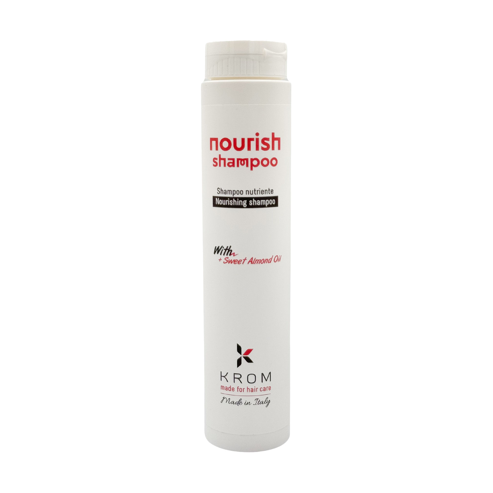 Живильний шампунь для волосся Krom Nourish Shampoo з екстрактом солодкого мигдалю, 250 мл