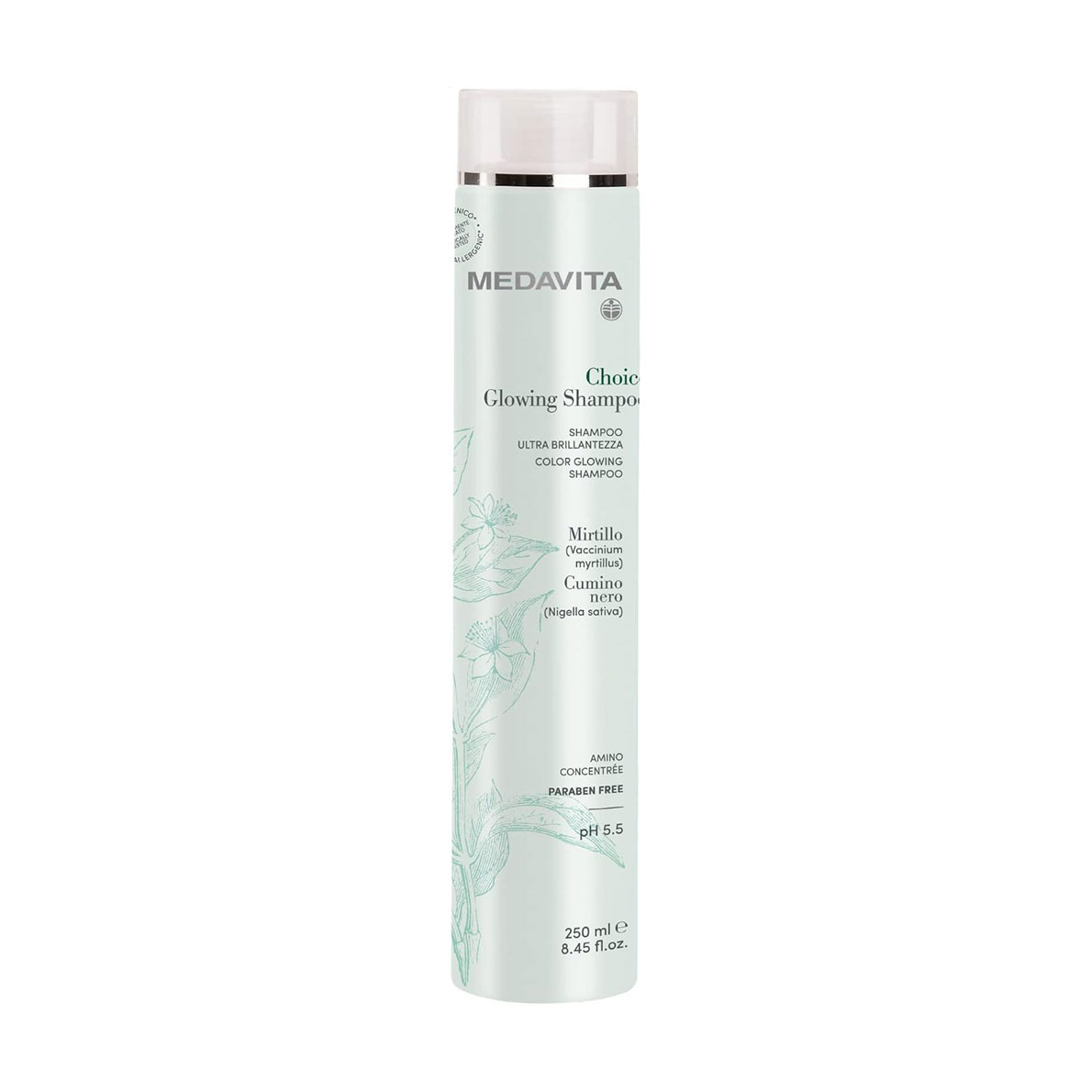 Живильний шампунь для волосся Medavita Choice Glowing Shampoo, 250 мл